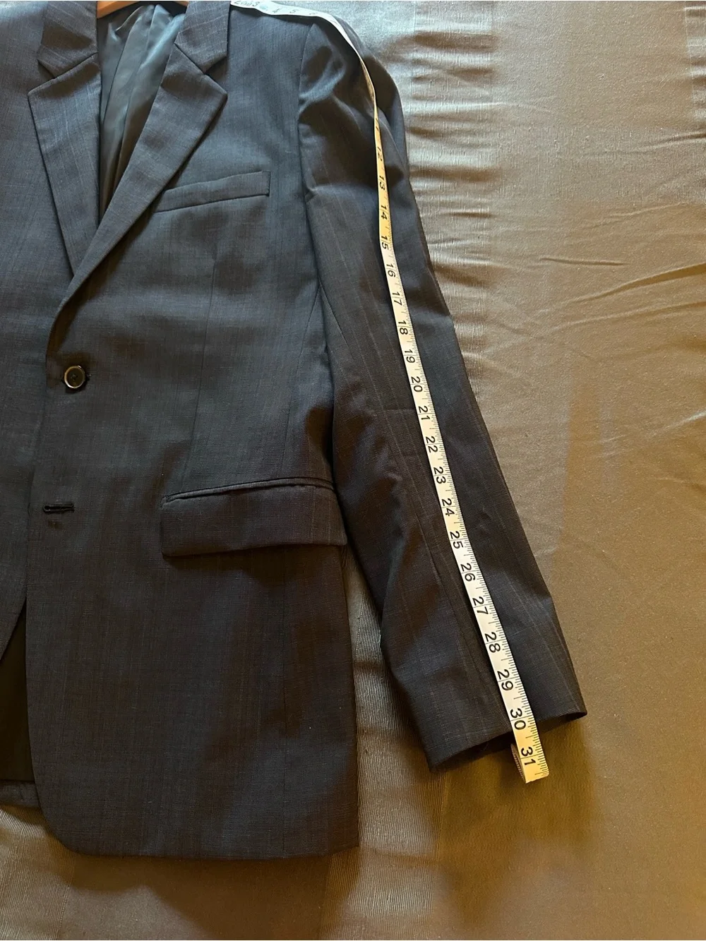 Theory 38R 100% Wool Navy Striped Sport Coat Blazer